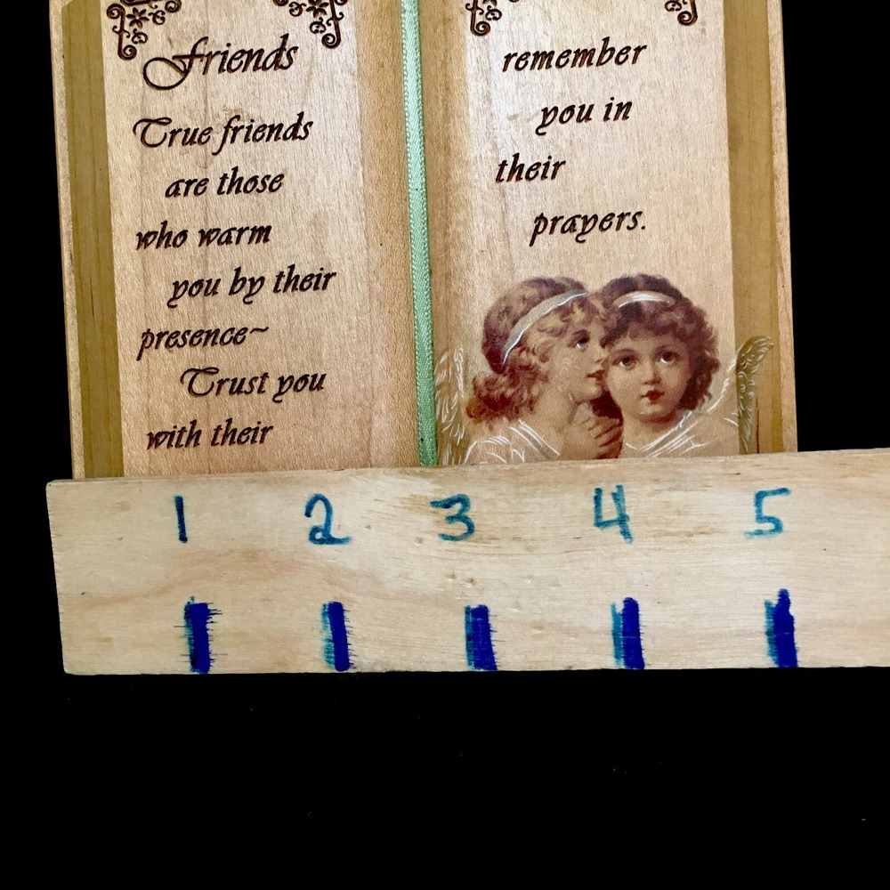 Vintage Plaque Sign motivational friends Quote. Wooden Carved Book Shabby Chic - Picture 4 of 7